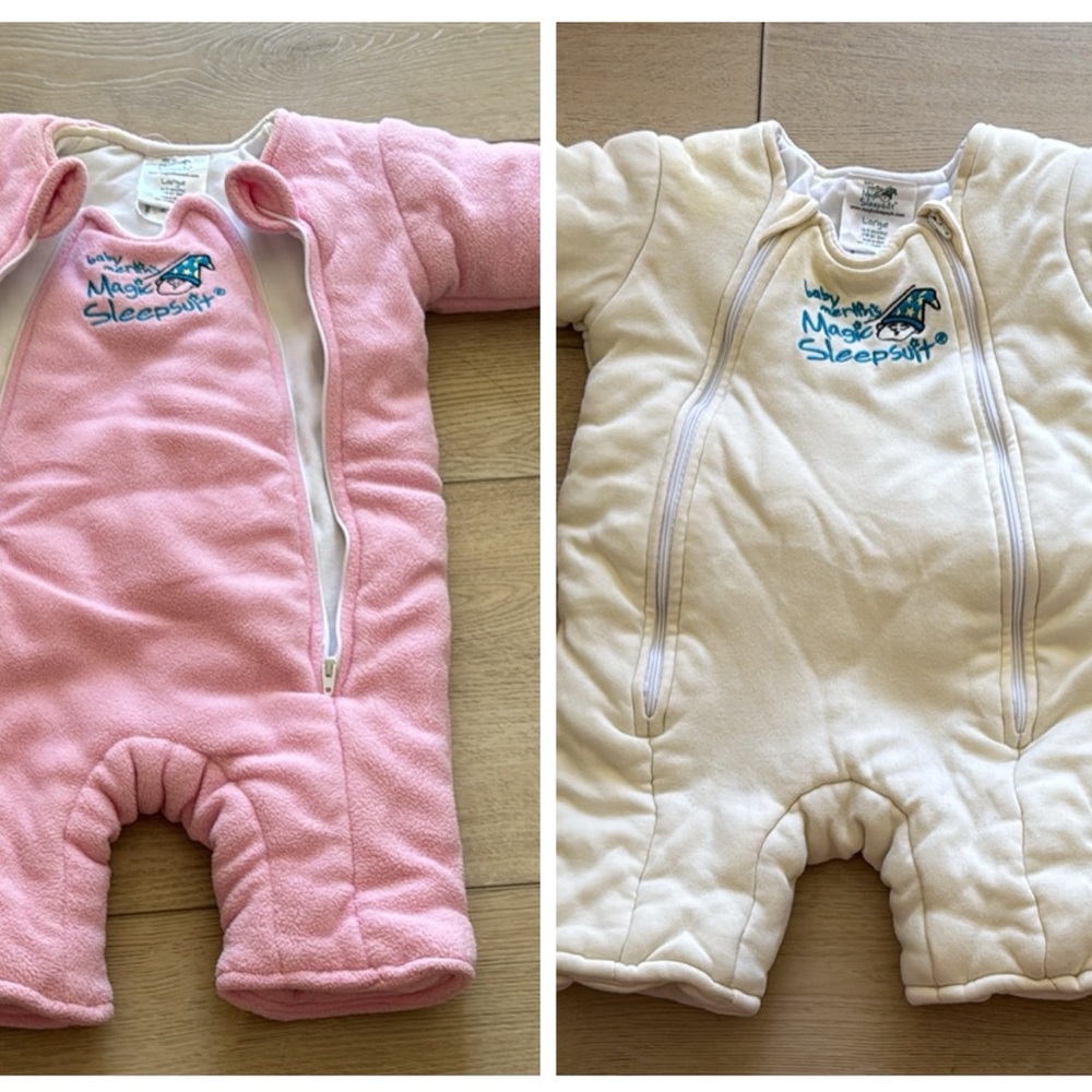 Pink and Cream Merlin’s Magic Sleepsuits